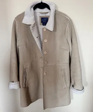 Vintage Y2K weathervane suede tan coat size S thumbnail 1