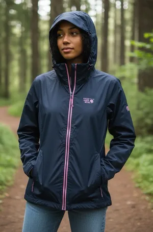Mountain Hardwear Blue Rain Jacket Windbreaker size Small thumbnail 1