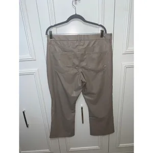 NWT American Eagle Women's 16 Beige‎ Leather Curvy Kick Boot Crop thumbnail 3