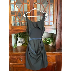Outdoor Voices‎ Women Black Court Exercise Dress Cutout Back Mini Skort Dress thumbnail 4