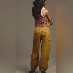 PILCRO ANTHROPOLOGIE Pull-On Parachute Cargo Pants Green‎ Size Small thumbnail 2