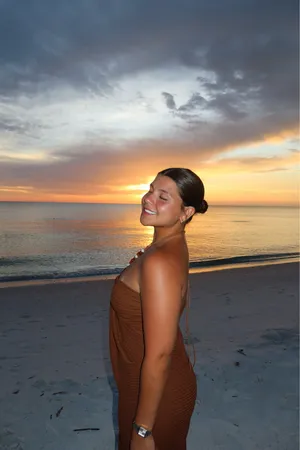 Beach long dress Brown Size M thumbnail 3