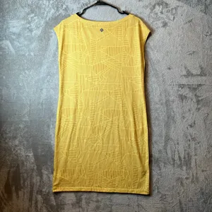 PrAna Women's Sanna t-shirt Dress Stretchy Boat Neck Size‎ Small Yellow thumbnail 4