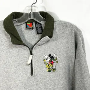 VTG‎ Mickey Unlimited XL Fleece Pullover Disney Sweatshirt Embroidered 919 thumbnail 2