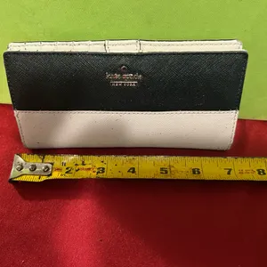 Kate Spade Black & Cream Wallet-Preowned-see wear in pics-Will heavily discount thumbnail 10