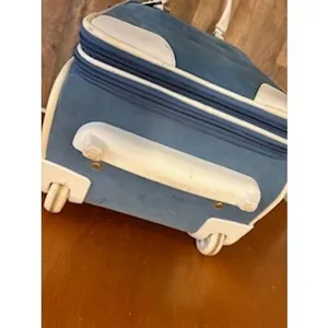 Diane von Furstenberg Rolling Suitcase Blue White Trim Carry On Luggage 19 Inch thumbnail 12
