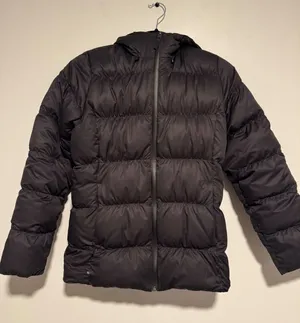 Patagonia Worn Wear Black Down Puffer Jacket Hooded Women Small STY28025FA17 thumbnail 1
