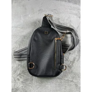Black Monogram G Mini Backpack Sling Bag Hidden Zipper Compact Travel Pack Chic thumbnail 7