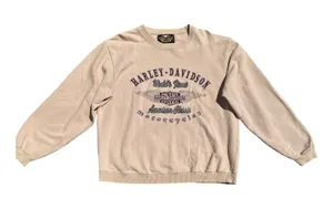 Vintage Harley-Davidson Graphic Sweatshirt Peach American Classic Large Biker thumbnail 1