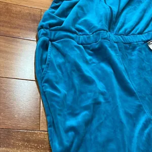 NWT Juicy By Juicy Couture Jumpsuit peacock Velour‎ Hooded Long Sleeve Zip Up L thumbnail 13