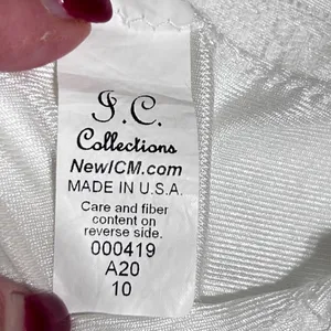 SC‎ Collection Women Babydoll Slip Dress 10 White Satin Lace Romantic Lingerie thumbnail 6
