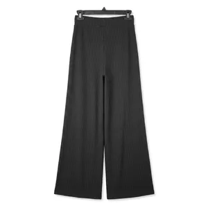 OLIA Womens Black Ribbed Knit Wide Leg Pants Palazzo Office Est XS Whimsigoth thumbnail 3