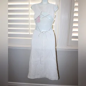 HELLO MOLLY Wondering Faes Midi White Dress Size 2 Bridal Honeymoon thumbnail 5