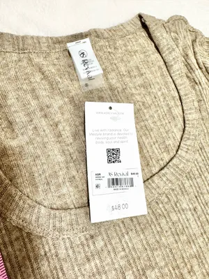Altar'd State Rival Beige Ribbed Scoop-Neck Long Sleeve Top Size Small thumbnail 10
