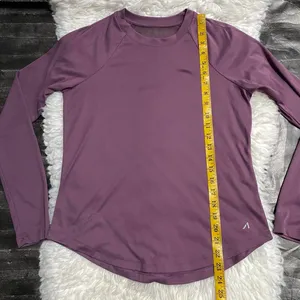 Al1ve Activewear Top Plum Ash Purple Mesh Panel Long Sleeve Pullover thumbnail 8