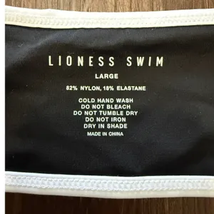 Lioness Swim Amour Top Soulmate Bottom Bikini Set‎ Onyx Black White L/M NWT thumbnail 12