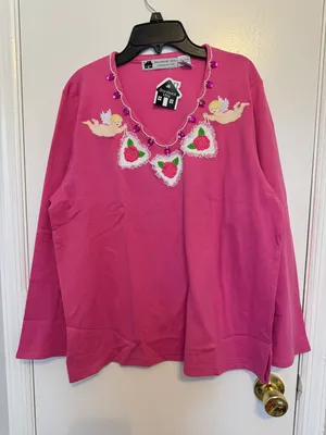 Storybook Knits Cupid’s Gift Beaded Long Sleeve Size L thumbnail 1