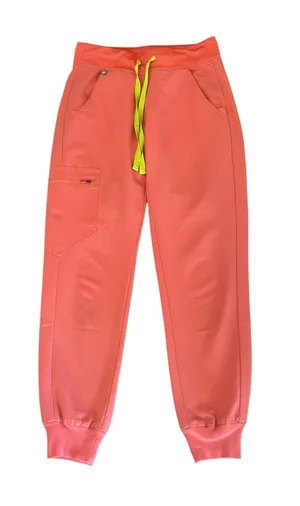 FIGS Zamora Joggers Scrub Bottoms Hot Coral Womens Size XXS Petite. thumbnail 1