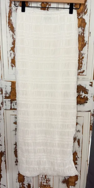Princess Polly Orzo Ruched Maxi Skirt in White Size 0 Resortwear Y2K Boho thumbnail 1