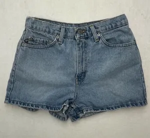 Polo Jean Ralph Lauren Women’s Vintage Distressed Hem Denim Mom Shorts Size 8 thumbnail 1