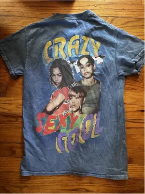Vintage TLC Crazy Sexy Cool Graphic T-Shirt Blue Mineral Wash Band Tee Small thumbnail 7