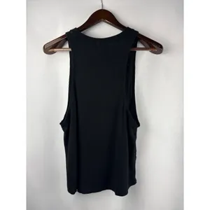 Women’s Eberjey Small Black Ribbed Tank Top thumbnail 3