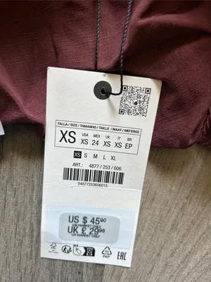 Zara Burgundy Halter Tie-Front Tank Top thumbnail 3