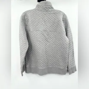 Patagonia‎ Quilted Snap T Pullover Drifter Gray/Ruby Organic Cotton Size Small thumbnail 3