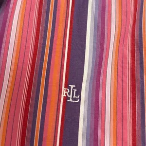 Lauren Ralph Lauren 100% cotton pink striped button down large thumbnail 3