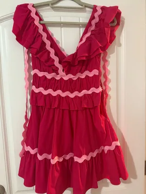 Pink Mini Ruffle Dress thumbnail 2