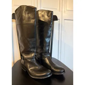 Frye Melissa black tall riding boot size 6 thumbnail 4