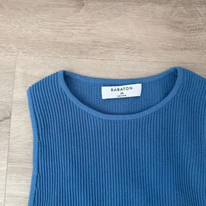 Aritzia Babaton Sculpt Knit Racer Mini Dress in Flagstone Blue thumbnail 6
