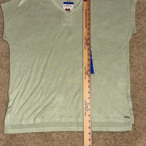 Orvis Classic Collection‎ V-Neck Cap Sleeve Top Lightweight Tee Shirt green L thumbnail 5