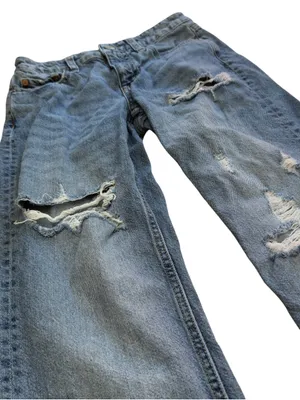 Aeropostale Low Rise Baggy Distressed Jeans Womens 00 Regular Y2K Skater Denim thumbnail 6