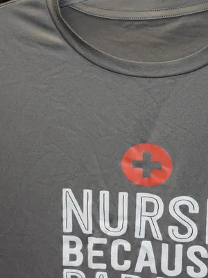Nurse Tee "Bada$$ Lifesaver", Gray, Size XXL Gray thumbnail 2
