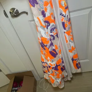 Jovani 26129 Fitted Long Formal Prom Dress Orange Purple White Sequins formal thumbnail 5
