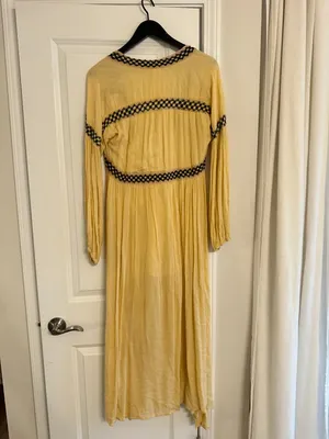 RAGA Montana Plunge Maxi Dress in Light Yellow Size Small thumbnail 6