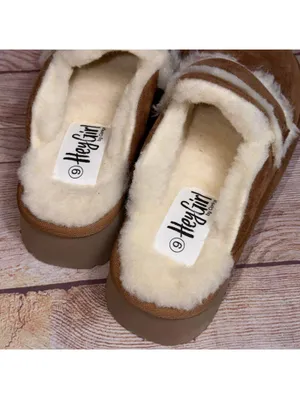 Hey Girl by Corkys Women’s Faux Fur Platform Clogs Size 9 NWT Cozy Slip Ons thumbnail 5