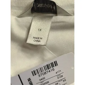 CJ Banks White Striped Skirt Maxi Size 1X nwt (0785) Read thumbnail 6