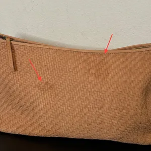 Lucky Brand Woven Leather Clutch Women Large Tan Bohemian Zipper Pouch thumbnail 6