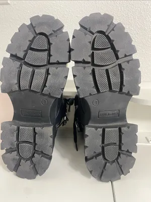 Steve Madden Black Combat Moto Boots with Lace-Up Front Size 8 thumbnail 9