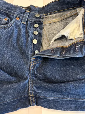 vintage levi’s 501s xx 80s straight leg slim fit dark blue wash denim jean USA thumbnail 6