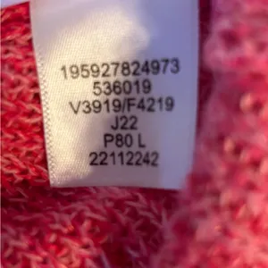 Lands’ End linen blend sweater dark pink, size Large thumbnail 4