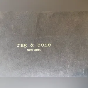 rag & bone‎ Black Dust Bag with White Logo 12.5x14.5” thumbnail 2