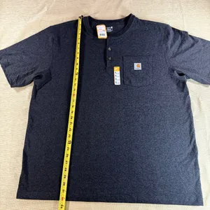 Carhartt Men’s XL Loose Fit Henley T Shirt Pocket Dark Gray NWT TK0084-M thumbnail 7