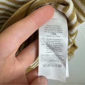 Madewell Belhaven Ruffle Sweater Tank Caramel Stripe Size‎ Large thumbnail 6