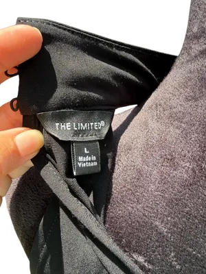 The Limited Black Keyhole High Neck‎ Midi Dress L Halter Style LBD Cocktail thumbnail 10