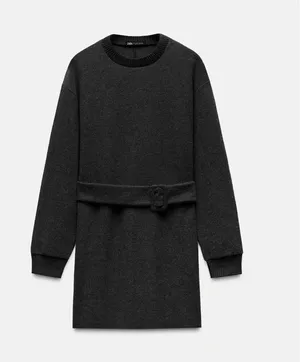 Zara belted sweater dress thumbnail 1