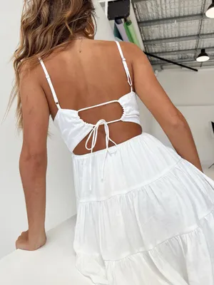 Princess Polly Summer Break Mini Dress White thumbnail 4