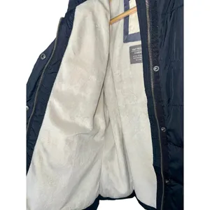 Abercrombie & Fitch Black Hooded Winter Utility Puffer Coat Jacket Womens Size M thumbnail 7